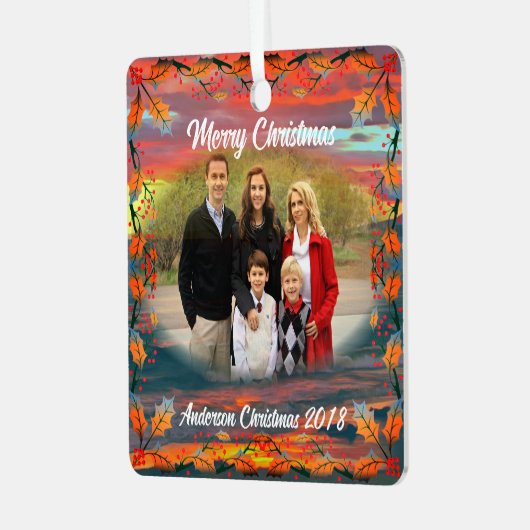 Geweldige kerstdag 1490 metalen ornament (Voorkant links)