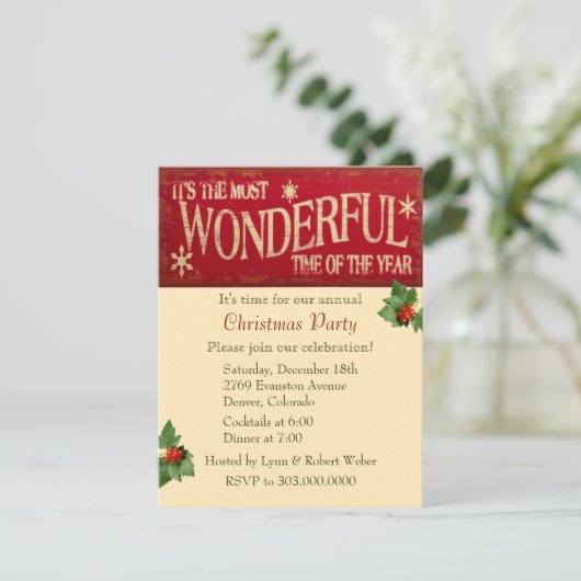 Geweldige kerstfeestdag kaart (Staand voorkant)