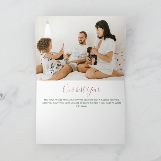 Geweldige kerstfoto van het jaar feestdagen kaart (Binnen)