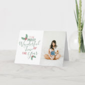 Geweldige kerstfoto van het jaar feestdagen kaart (Voorkant)