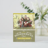 Geweldige kerstfoto van het jaar feestdagenkaart (Staand voorkant)