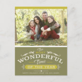 Geweldige kerstfoto van het jaar feestdagenkaart (Voorkant)