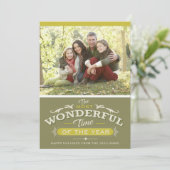 Geweldige kerstfoto van het jaar feestdagenkaart (Staand voorkant)