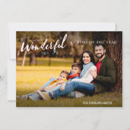 Geweldige kerstfoto van het jaar feestdagenkaart