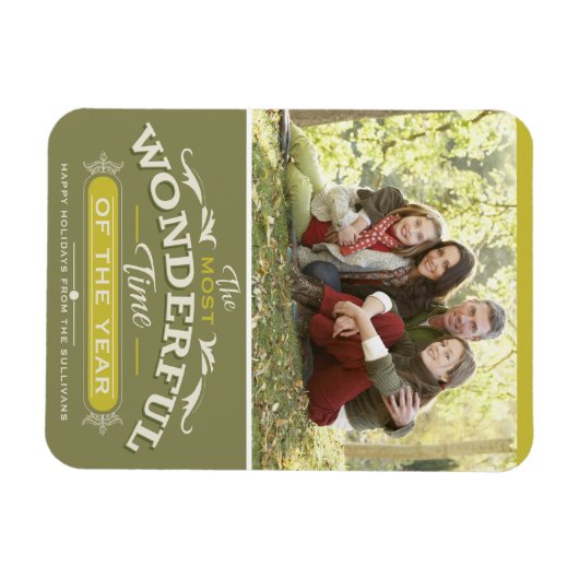 Geweldige kerstfoto van het jaar magneet (Horizontaal)