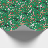 Geweldige kersthonden cadeaupapier (Hoek)