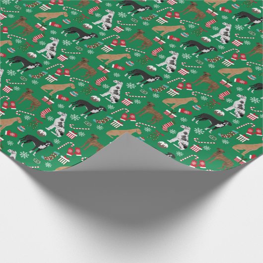 Geweldige kersthonden cadeaupapier (Hoek)