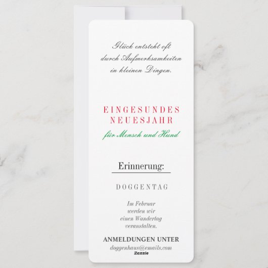 Geweldige kerstmis feestdagenkaart (Achterkant)