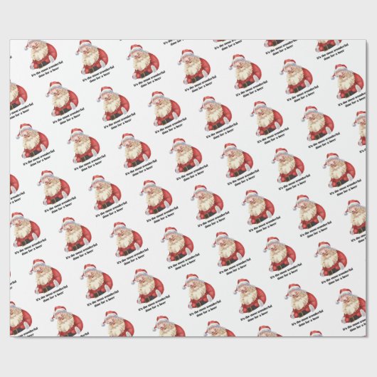 Geweldige kersttijd voor de kerstman cadeaupapier (Vlak)