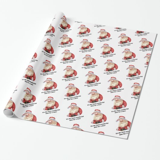 Geweldige kersttijd voor de kerstman cadeaupapier (Uitgerold)