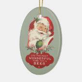 Geweldige kersttijd voor de kerstman keramisch ornament (Links)