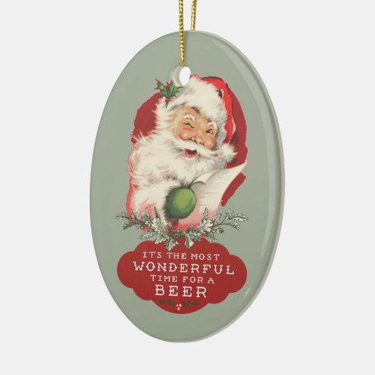 Geweldige kersttijd voor de kerstman keramisch ornament (Links)