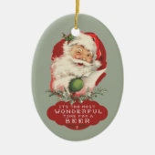 Geweldige kersttijd voor de kerstman keramisch ornament (Voorkant)