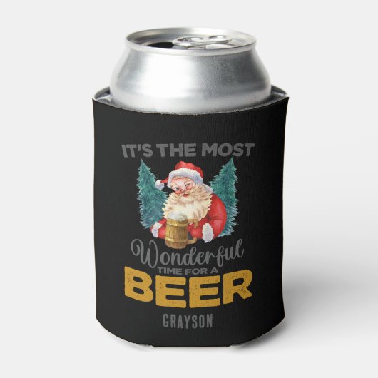 Geweldige kersttijd voor een biernaam blikjeskoeler (Blikje Voorkant)