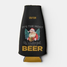 Geweldige kersttijd voor een biernaam flesjeskoeler