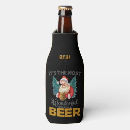 Geweldige kersttijd voor een biernaam flesjeskoeler