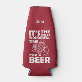 Geweldige kersttijd voor een biernaam flesjeskoeler (Voorkant)