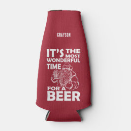 Geweldige kersttijd voor een biernaam flesjeskoeler