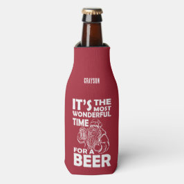 Geweldige kersttijd voor een biernaam flesjeskoeler