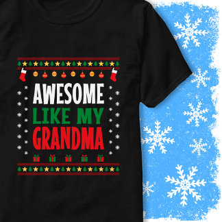 Geweldige kersttrui-stijl als mijn oma t-shirt