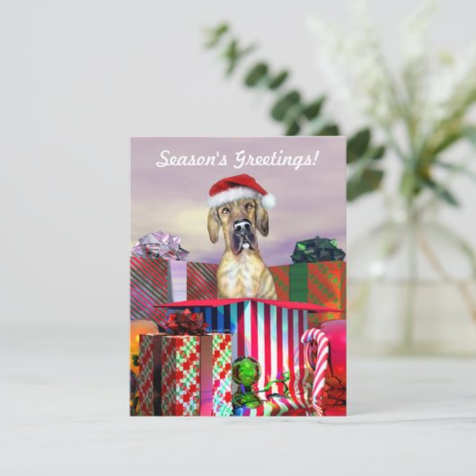 Geweldige kerstverrassingsbrindle UC Kaart (Staand voorkant)