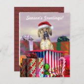 Geweldige kerstverrassingsbrindle UC Kaart (Voorkant / Achterkant)