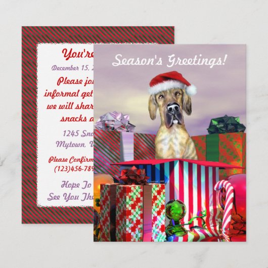 Geweldige kerstverrassingsbrindle UC Kaart (Voorkant / Achterkant)