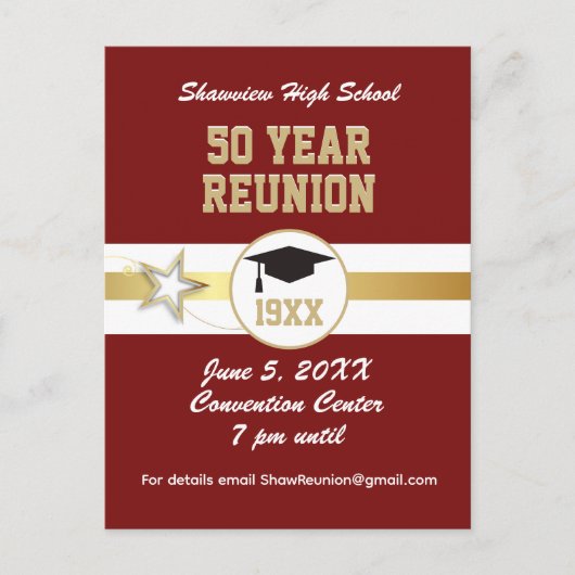 Geweldige keuze! Class Reunion Invite Briefkaart (Voorkant)