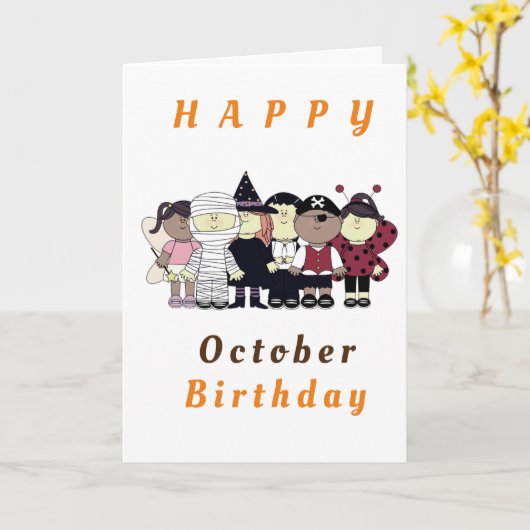 GEWELDIGE KIND IS **OKTOBER** VERJAARDAG KAART (Gele Bloem)