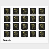 Geweldige King Cobra Snake Vierkante Sticker (Vel)