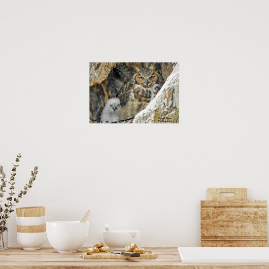 Geweldige kippen met eigenaar poster (Keuken)