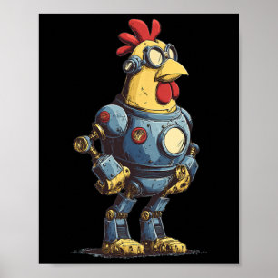 Geweldige Kippenrobot Voor Toekomstige Dierenliefh Poster