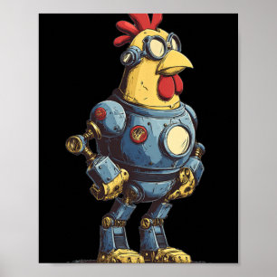 Geweldige Kippenrobot Voor Toekomstige Dierenliefh Poster