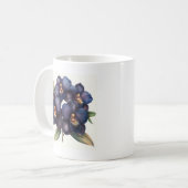 Geweldige  klassieke zwarte orchidee koffie mok (Voorkant links)