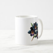 Geweldige klassieke zwarte orchidee koffie mok (Voorkant rechts)