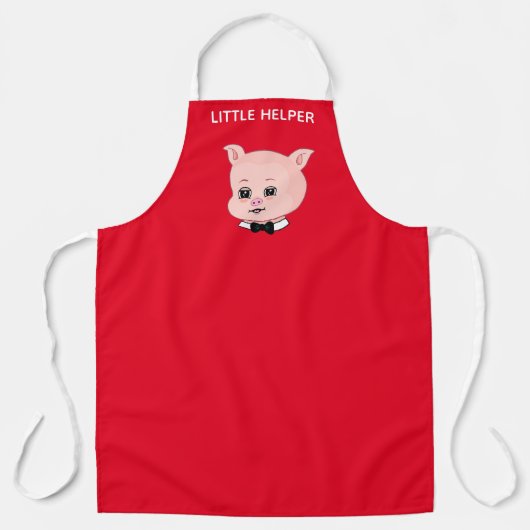 Geweldige klein varken rood schort (Voorkant)
