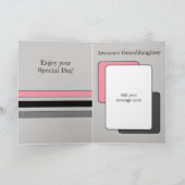 Geweldige kleindochter toevoegen foto grijs verjaa kaart (Binnen)