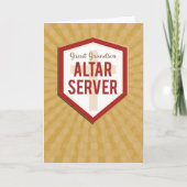 Geweldige kleinzoon Altaar Server Gefeliciteerd Kaart (Voorkant)
