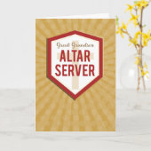 Geweldige kleinzoon Altaar Server Gefeliciteerd Kaart (Gele Bloem)