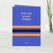 Geweldige kleinzoon toevoegen foto paarse verjaard kaart (Achterkant)