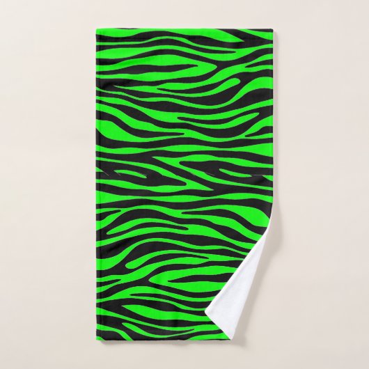 Geweldige kleurencombinatie Lime Green-Zebra Bad Handdoek (Handdoek)