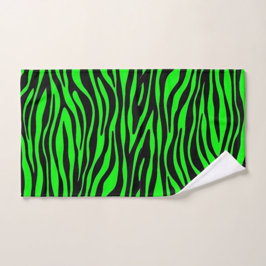 Geweldige kleurencombinatie Lime Green-Zebra Bad Handdoek (Handdoek)