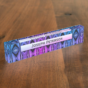 Geweldige kleurendiamantontwerp naambordje