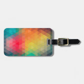 Geweldige kleurig driekleurenpatroon met coole tre bagagelabel (Voorkant horizontaal)