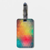 Geweldige kleurig driekleurenpatroon met coole tre bagagelabel (Achterkant verticaal)