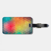 Geweldige kleurig driekleurenpatroon met coole tre bagagelabel (Achterkant horizontaal)