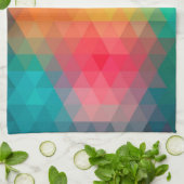 Geweldige kleurig driekleurenpatroon met coole tre theedoek (Gevouwen)