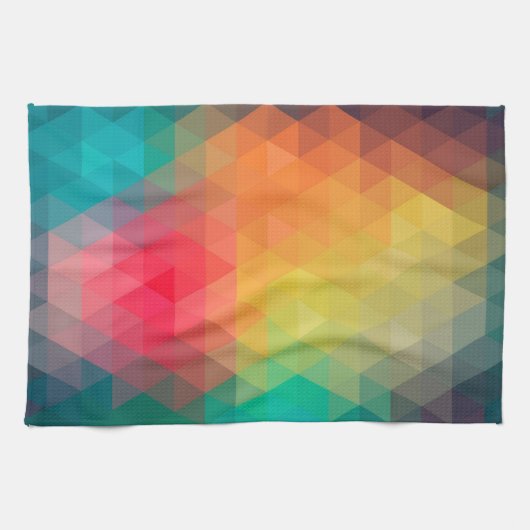 Geweldige kleurig driekleurenpatroon met coole tre theedoek (Horizontaal)