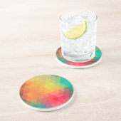 Geweldige kleurig driekleurenpatroon met coole tre zandsteen onderzetter (Zijkant)