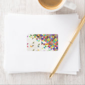 Geweldige kleurig retro geometrisch patroon etiket (Insitu)